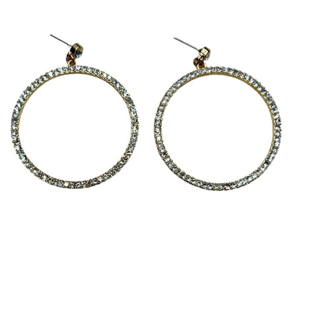 Cubic Zirconia Hoop Earrings